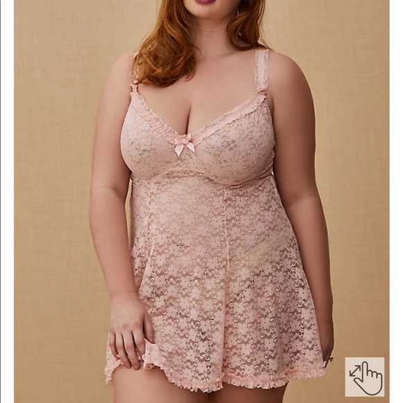 torrid Other - NWT TORRID LIGHT PINK LACE UNDERWIRE BABYDOLL